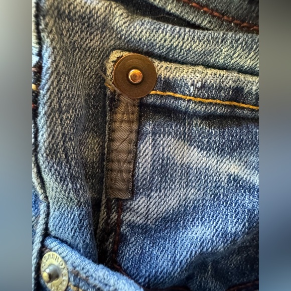 A/X ARMANI EXCHANGE Men’s Distressed Straight Leg Blue Jeans. Size 36 Long - Picture 6 of 9